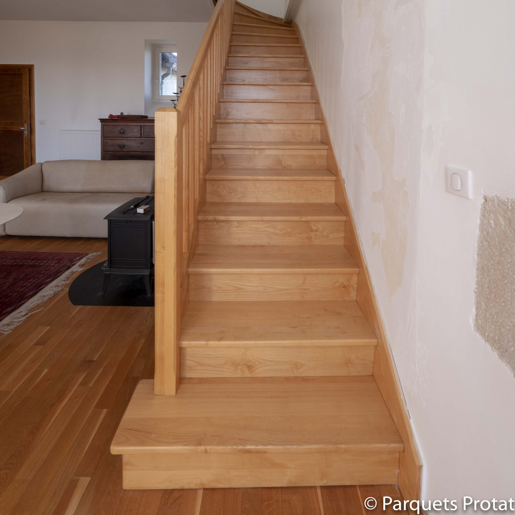 Panneau Frene Blanc Massif Sur Mesure