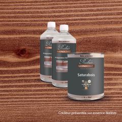 PACK SATURABOIS 30m² TERRASSE MELEZE, COULEUR CHOCOLAT