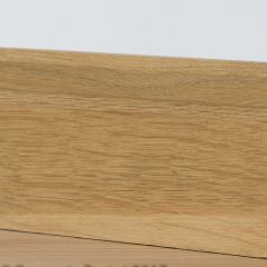 PLINTHE CHENE MASSIF 13 x 70 mm NATURE BORD CHANFREINE
