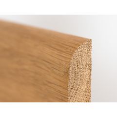 Plinthe chêne massif hauteur 70 mm, bord arrondi 1er bis