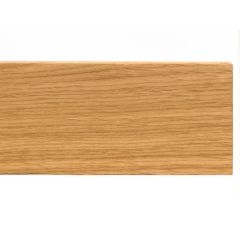 Plinthe MDF plaquée chêne verni hauteur 80 mm, bord droit