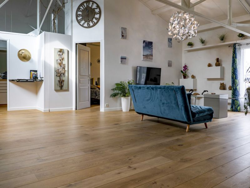 Parquet Chêne Massif Style Campagne - 2 Pièces - 1,44 M² - Teinte Beige - Neuf