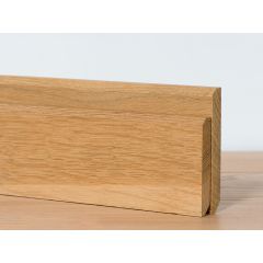 PLINTHE CHENE MASSIF 13 x 100 mm NATURE BORD CHANFREINE