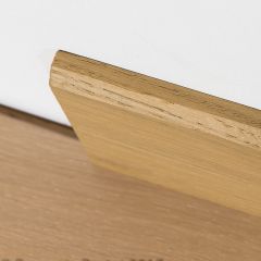 Plinthe chêne massif hauteur 100 mm bord chanfreiné 1er bis