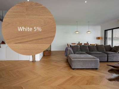 Parquet chêne point de Hongrie RB, huilé White 5%
