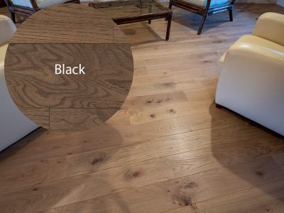 Parquet chêne massif Caractère largeur 150 mm, huilé black