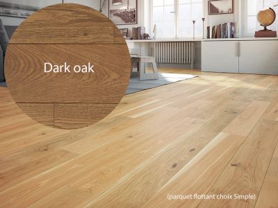 Parquet flottant chêne simple, huilé Dark Oak