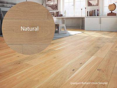 Parquet flottant chêne simple, huilé Natural