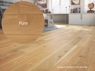 Parquet flottant chêne simple, huilé Pure