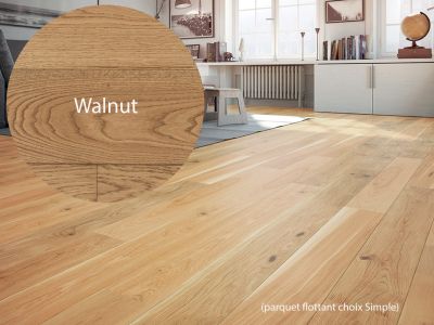 Parquet flottant chêne simple, huilé Walnut