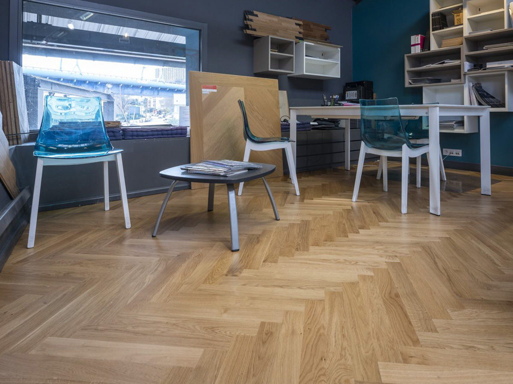 Parquet Ch ne B ton Rompu Largeur 70 Mm Verni Naturel Choix RB