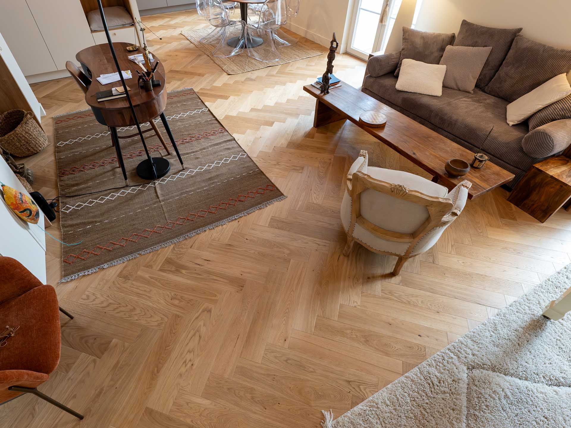 Parquet Ch ne B ton Rompu Verni Naturel