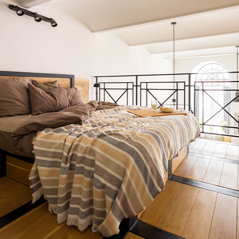 Parquet usiné deux faces pour mezzanine