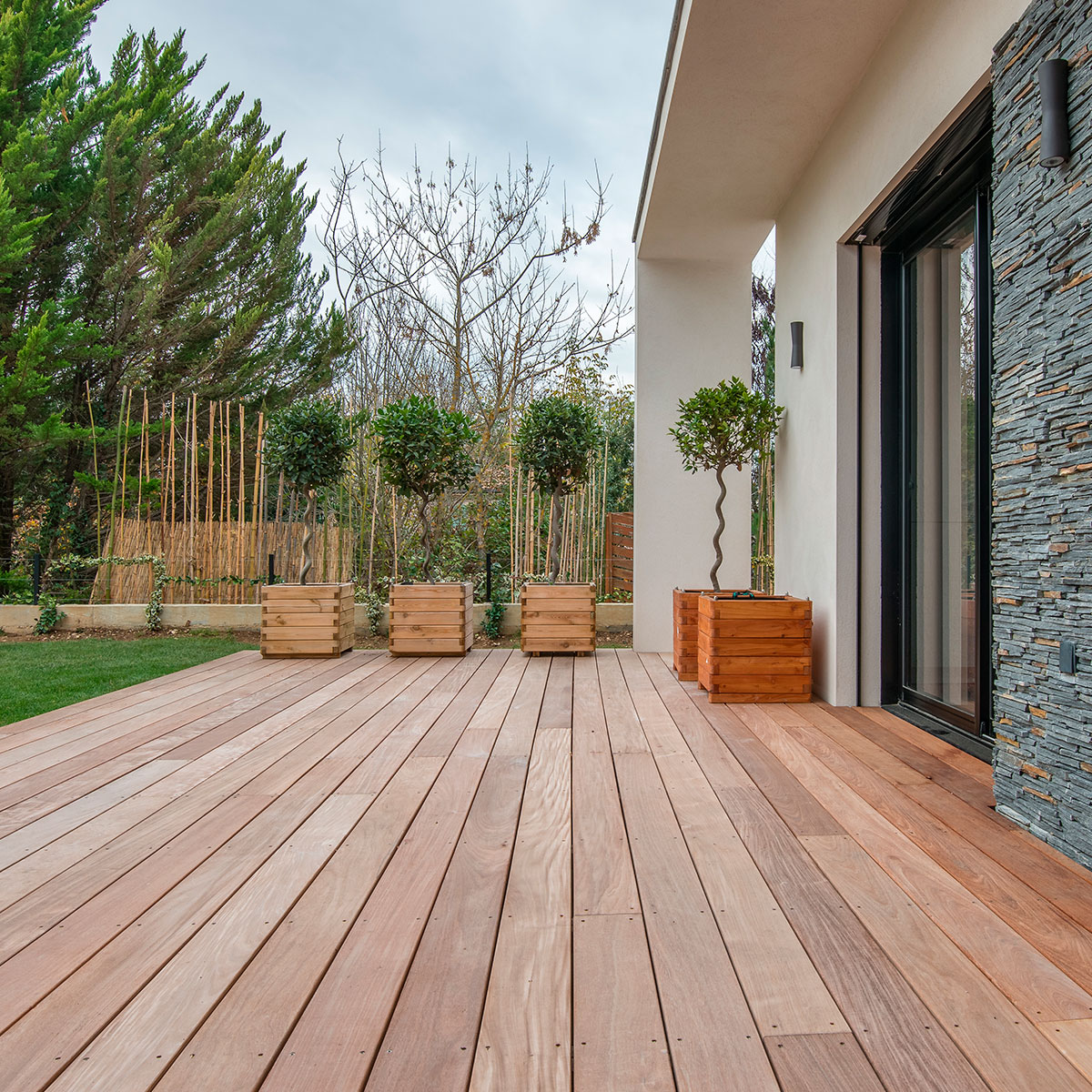 Terrasse en bois exotique