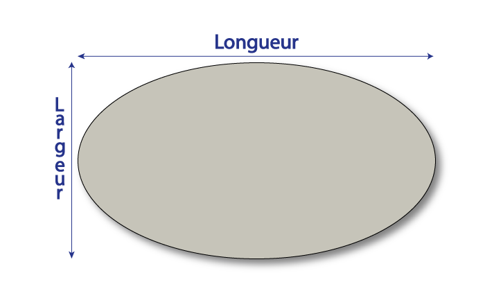 dimensions panneau ovale